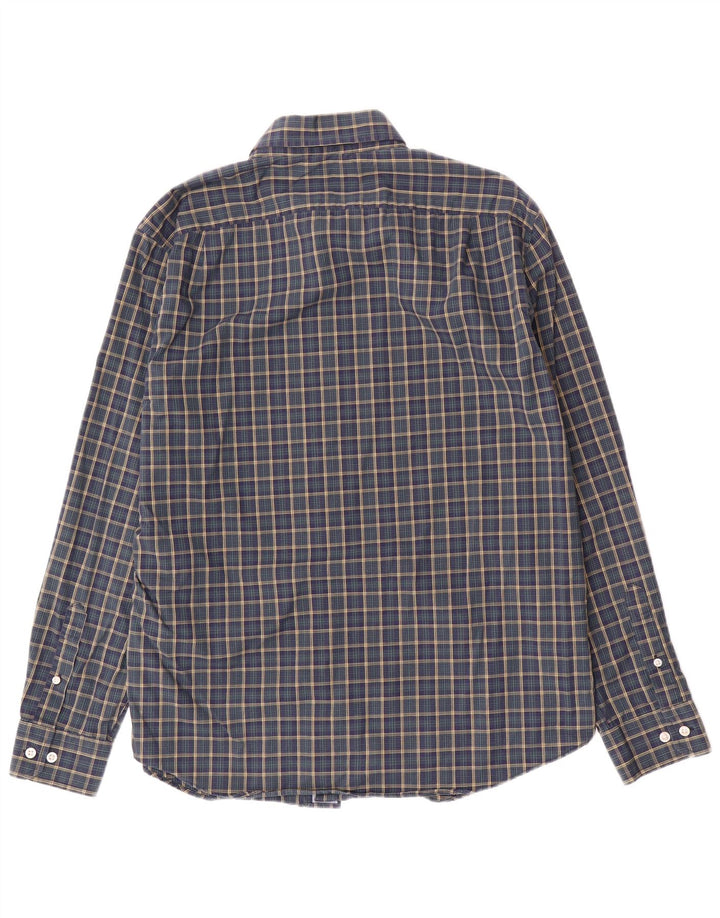 Nautica Chemise Homme Grand Carreau Bleu Marine Coton