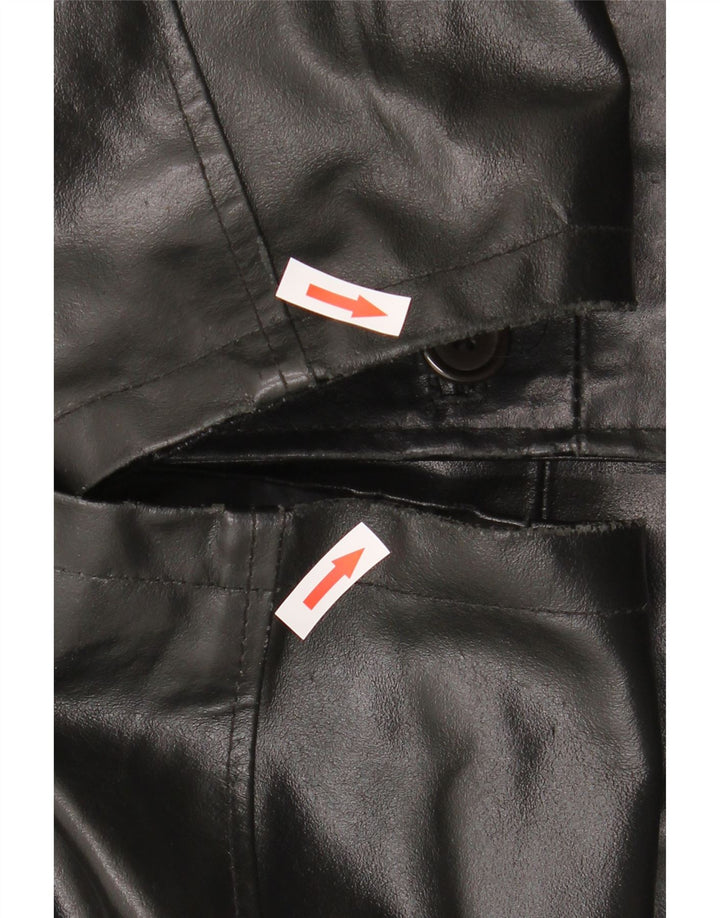 Veste en cuir homme vintage UK 42 XL Cuir noir
