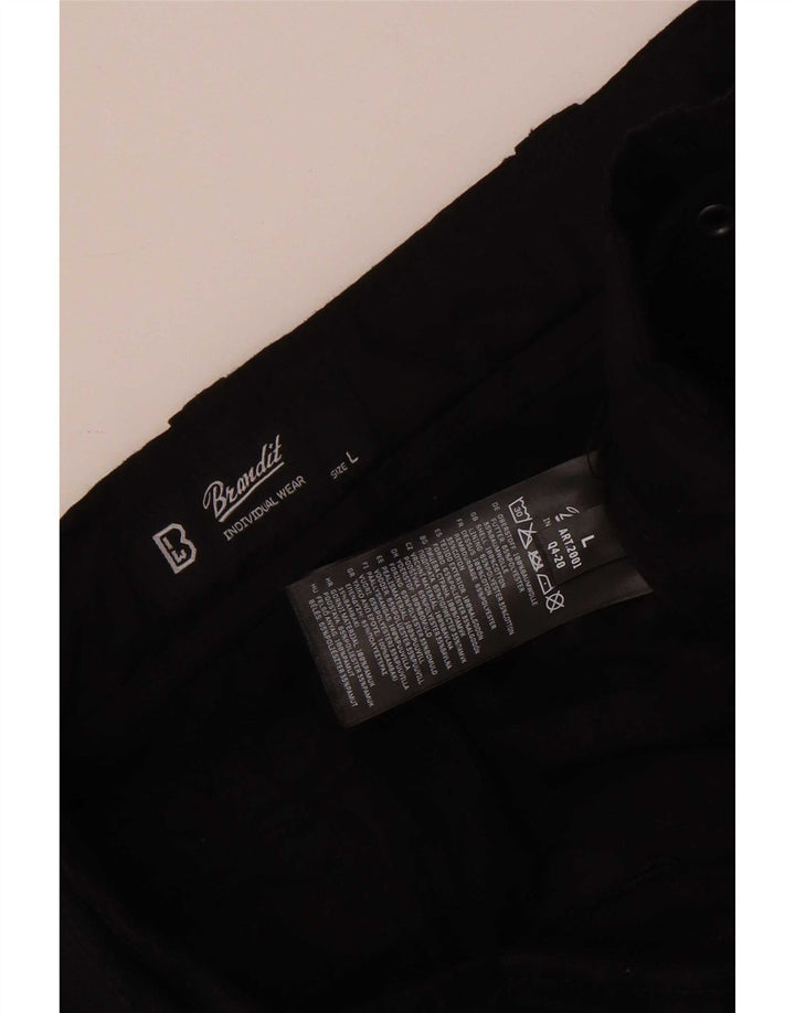 Brandit Short cargo graphique pour homme Large W34 en coton noir