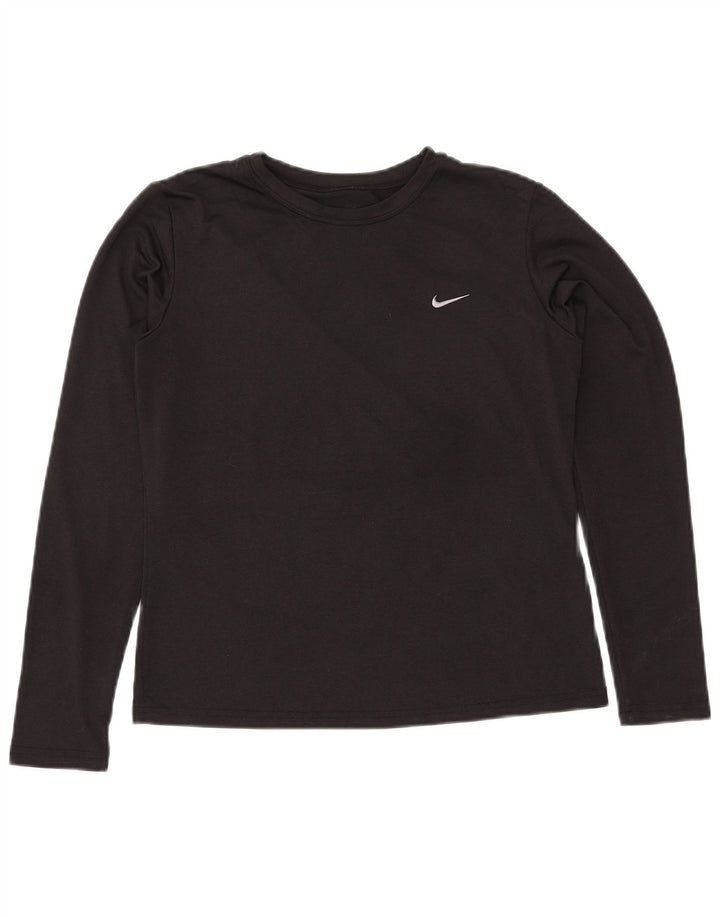 NIKE Haut Dri Fit à manches longues pour femmes US 8/10 Polyester noir moyen