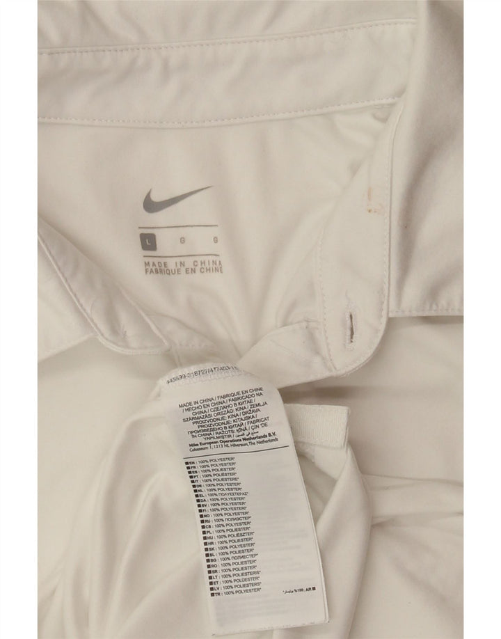 NIKE Polo Homme Grand Blanc Polyester