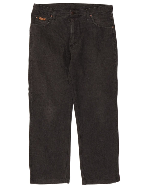 Wrangler Jean droit extensible Texas W36 L28 pour homme en coton noir