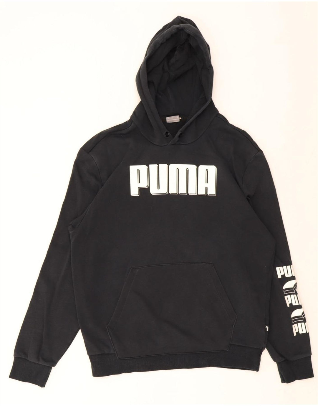 Puma Pull à Capuche Graphique Homme Noir Moyen Coton