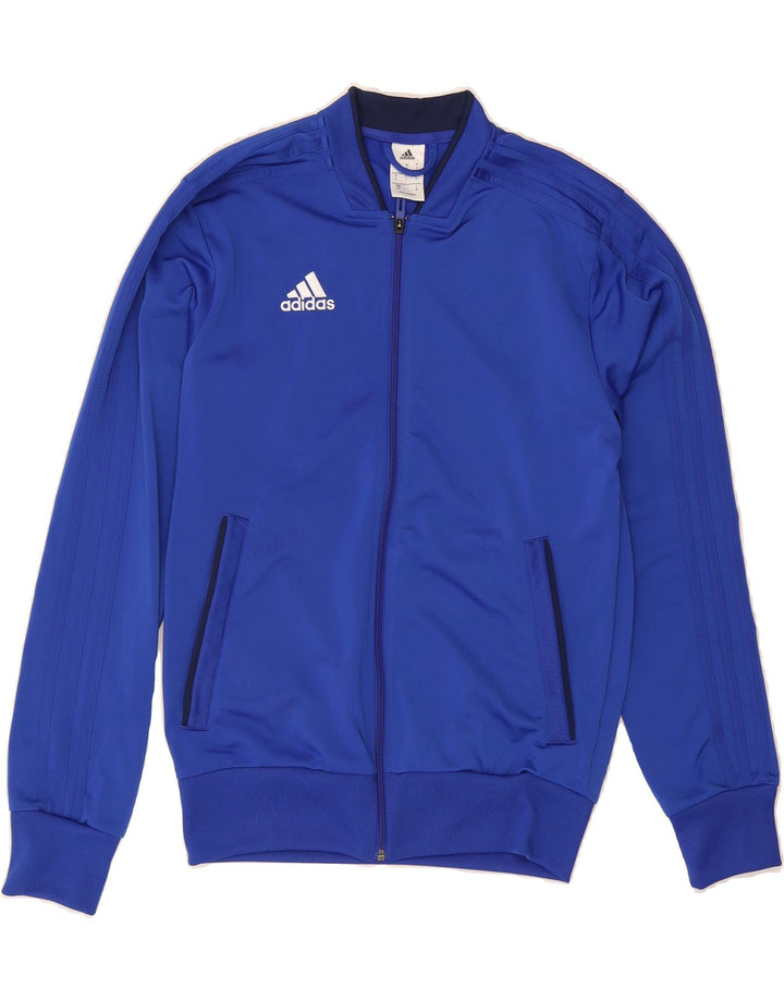 ADIDAS Mens Tracksuit Top Jacket Small Blue Polyester Vintage Adidas and Second-Hand Adidas from Messina Hembry 