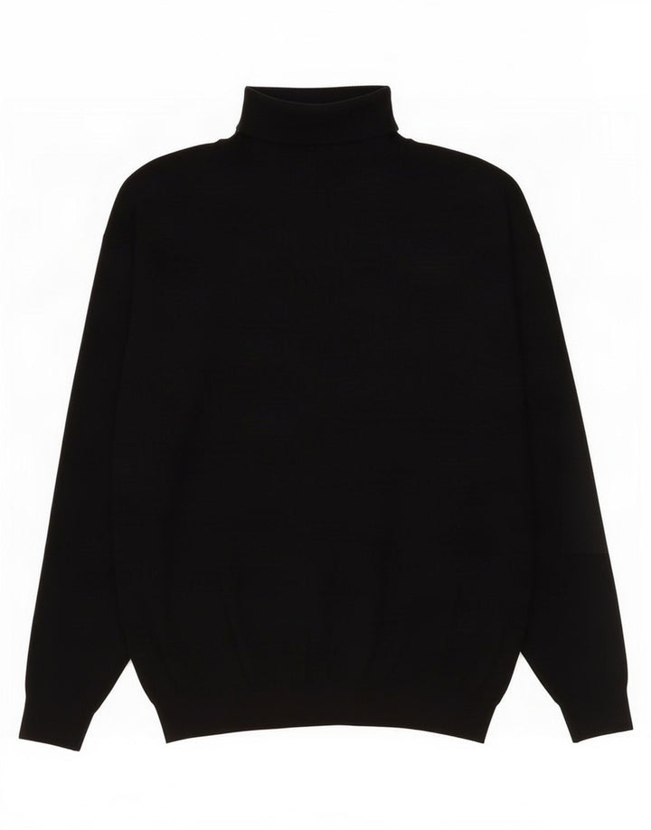 Zara Pull col roulé pour homme Noir Taille L