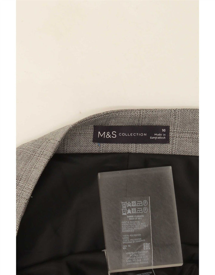 Marks & Spencer Jupe crayon pour femme UK 16 Large W36 Gris Polyester