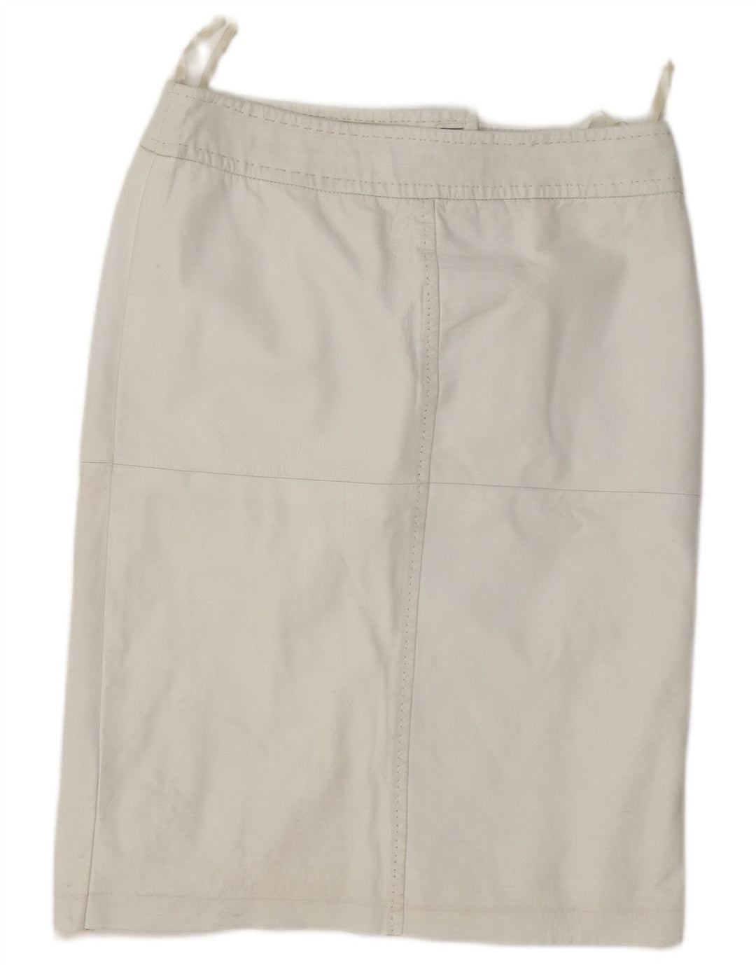 Jupe en cuir femme Madeleine Medium W30 blanc