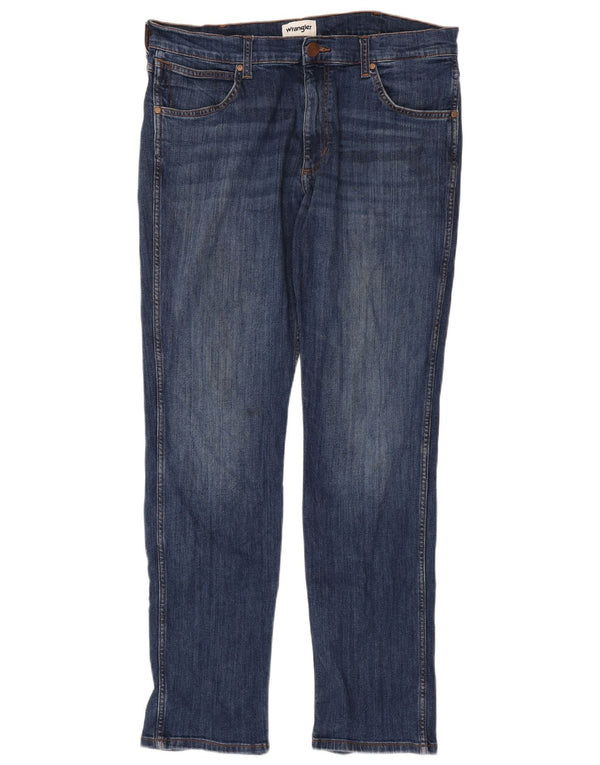 Wrangler Jean Droit Greensboro W34 L34 Homme Bleu Coton