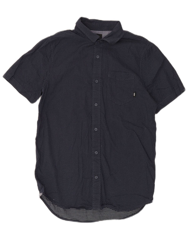 VANS Chemise à manches courtes coupe classique pour homme XS en coton à pois bleu marine