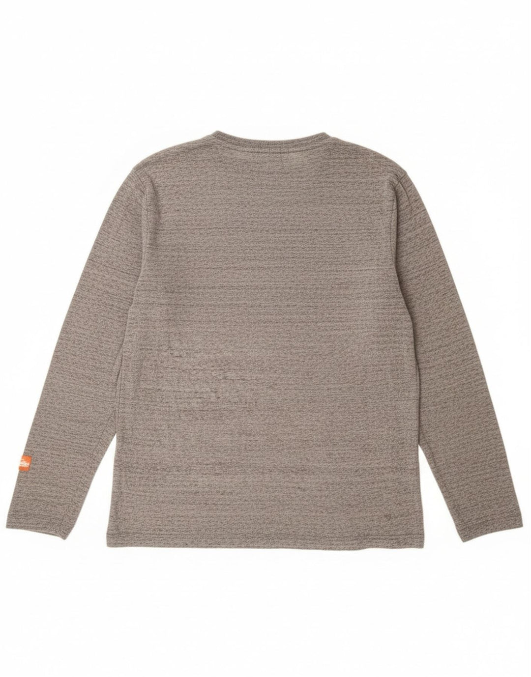 Superdry Haut à Manches Longues XL Gris Moucheté Coton Homme