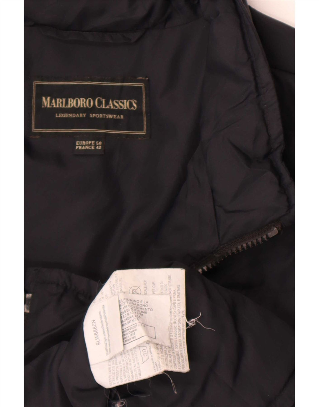 Marlboro Classics Veste matelassée pour homme EU 50 Large Noir Nylon