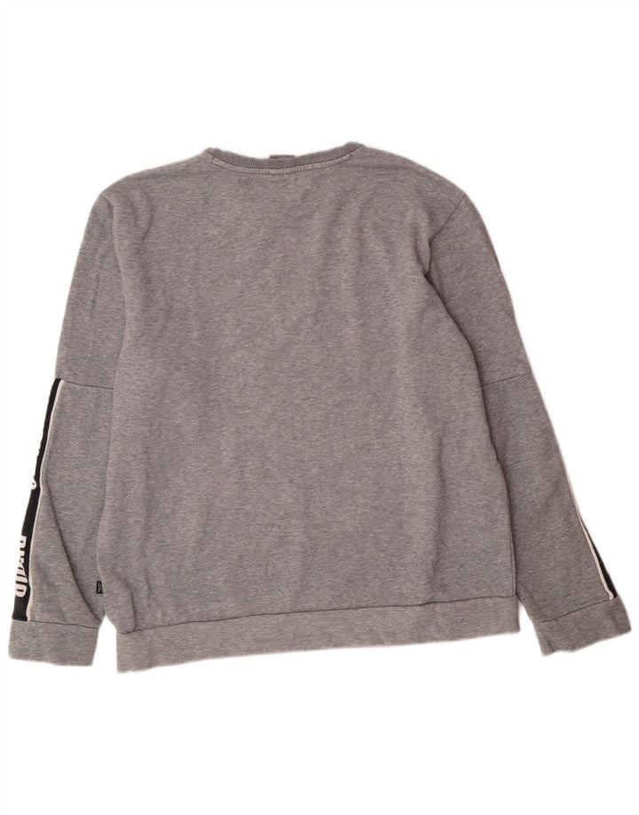 PUMA Sweat-shirt graphique pour homme en coton color block Gris Taille L