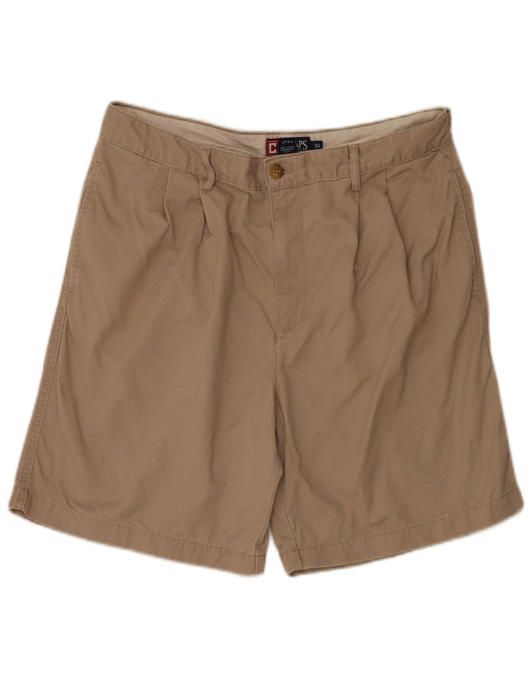 Chaps Short Chino Pegged Homme W34 Grand Coton Beige