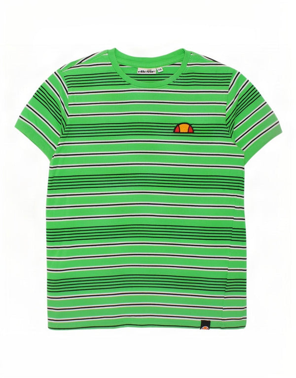 Ellesse T-Shirt Fille 11-12 ans Vert Rayé Coton