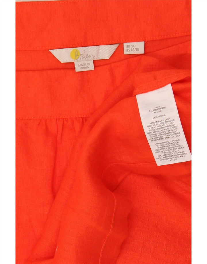 Haut Chemisier Boden Femme FR 20 2XL Lin Orange