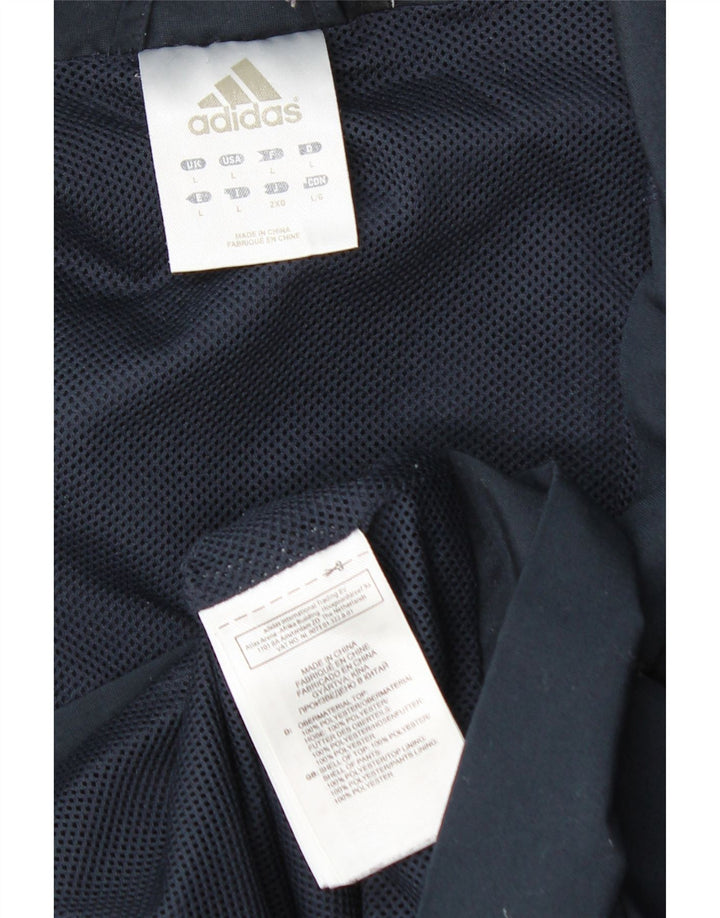 Adidas Hommes Climalite Survêtement Top Veste Large Bleu Marine Colorblock