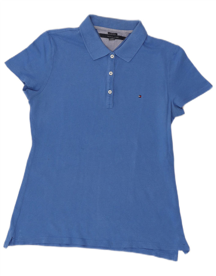 TOMMY HILFIGER Polo coupe classique pour femme UK 12 Bleu moyen