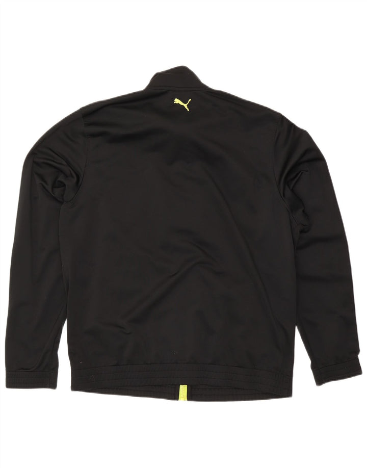 Puma Veste de survêtement graphique pour hommes, grand, noir, polyester
