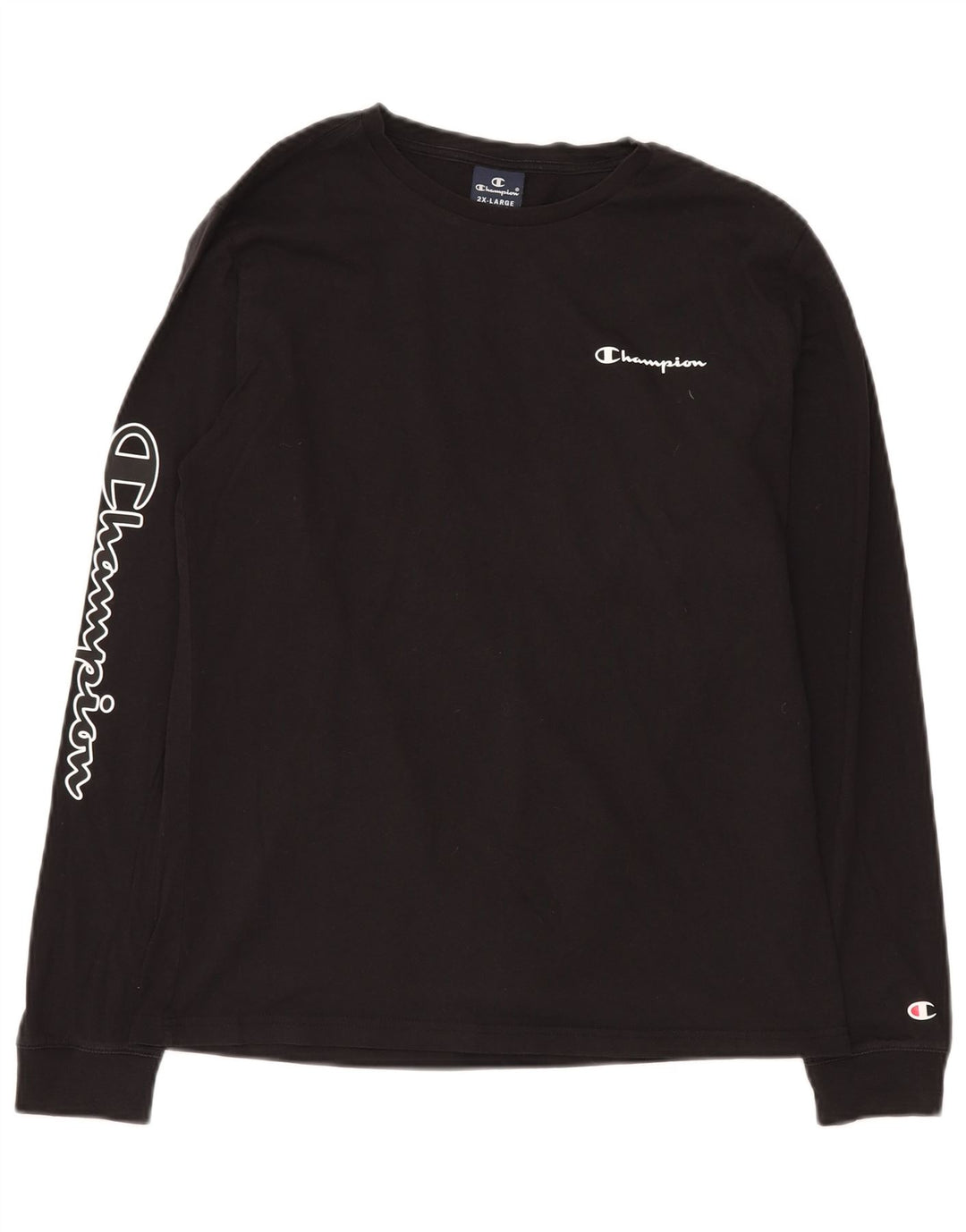 CHAMPION Haut Graphique Garçon Manches Longues 15-16 ans 2XL Noir