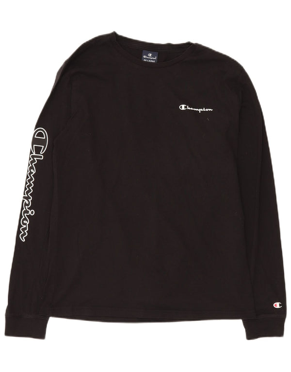 CHAMPION Haut Graphique Garçon Manches Longues 15-16 ans 2XL Noir