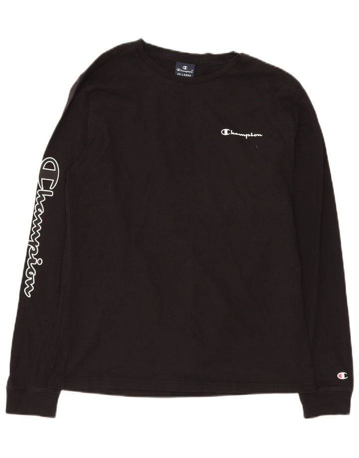 CHAMPION Haut Graphique Garçon Manches Longues 15-16 ans 2XL Noir