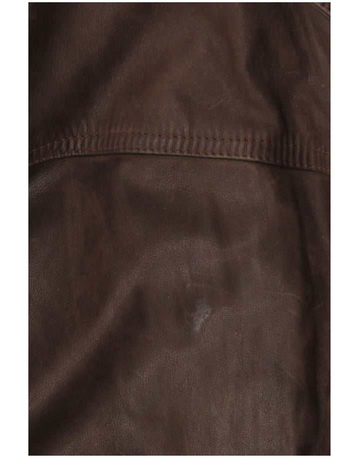 BIKERS Veste blazer en cuir à 4 boutons pour homme IT 58 4XL Cuir marron