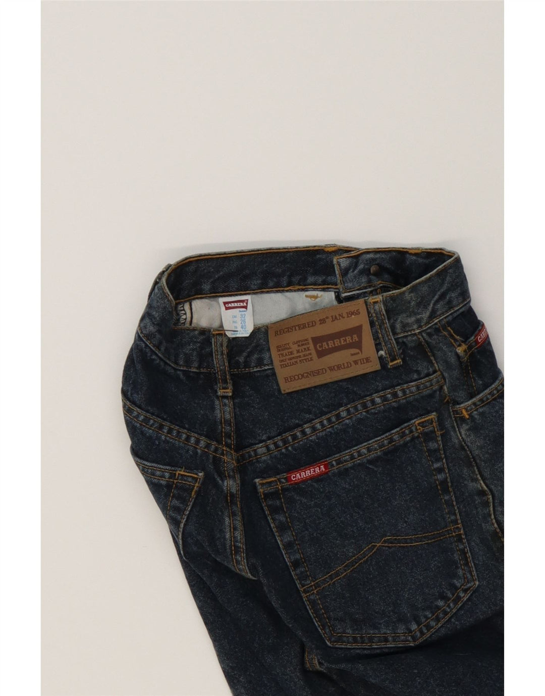 CARRERA Womens Tapered Jeans W26 L28 Blue Cotton Vintage Carrera and Second-Hand Carrera from Messina Hembry 