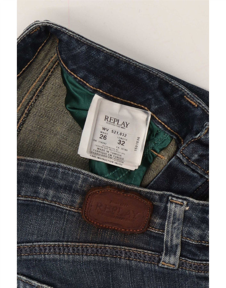 Replay Jean Slim Femme W26 L32 Bleu Coton