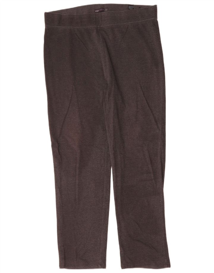 Marks & Spencer Leggings Femme UK 20 2XL Gris Coton
