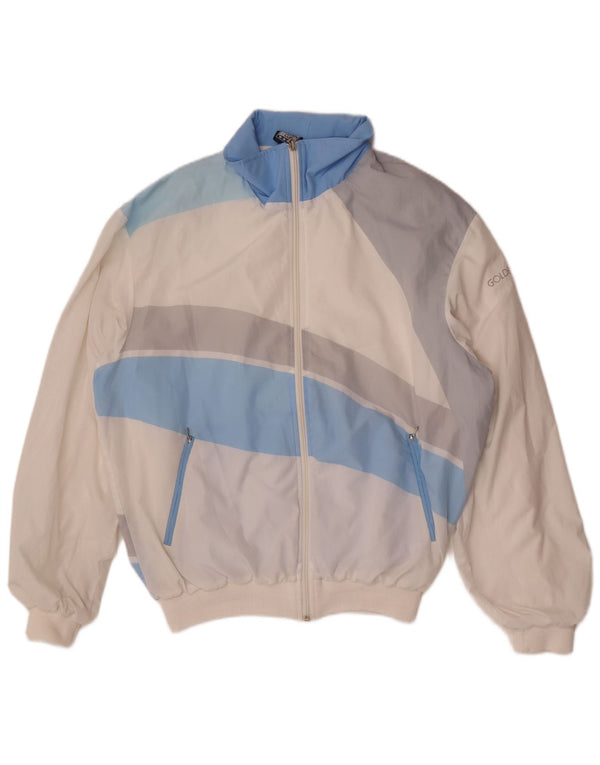Golden Cup Veste de survêtement pour femme UK 14 Medium Blanc Colourblock