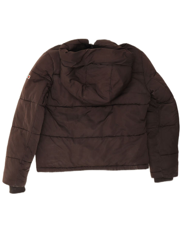 Tommy Hilfiger Veste matelassée surdimensionnée pour femme UK 6 XS Gris Polyamide