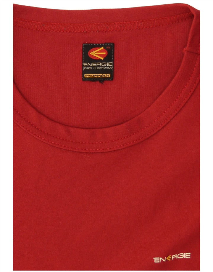 ENERGIE T-Shirt Femme UK 16 Large Rouge