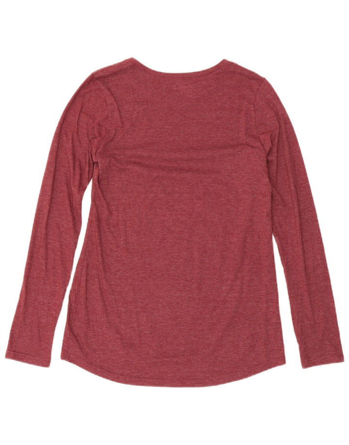 Reebok Haut à manches longues pour femme UK 42 Polyester moucheté bordeaux moyen