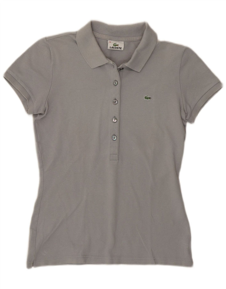 Lacoste Polo Femme Taille 36 Petit Gris Coton