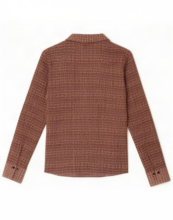 Marks & Spencer Chemisier pour femme UK 14 Large Bordeaux Géométrique