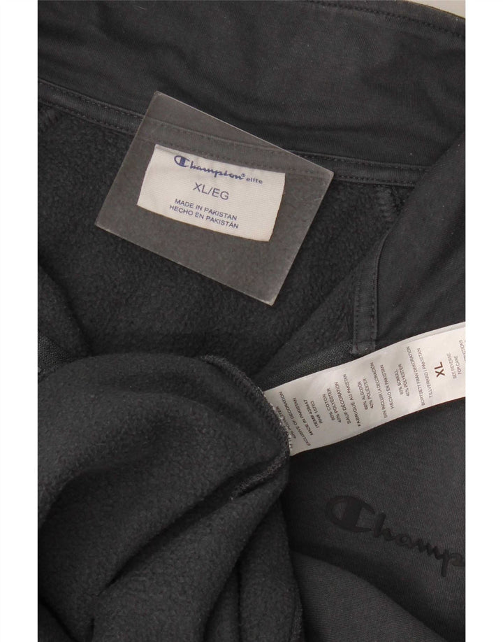 Champion Sweat-shirt à col zippé pour homme XL Gris Coton
