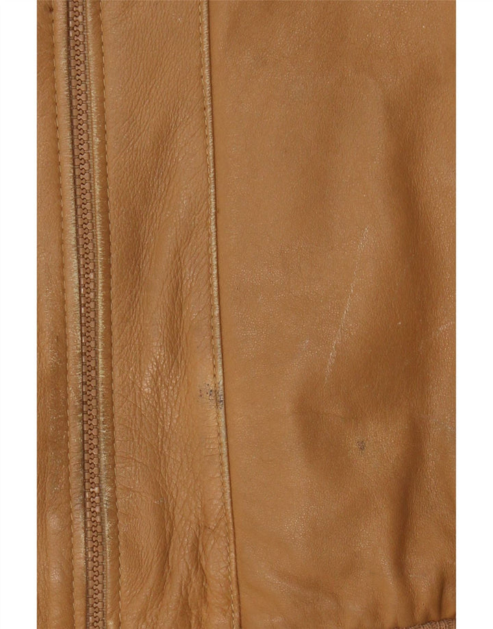 veste en cuir homme vintage UK 38 Cuir brun moyen