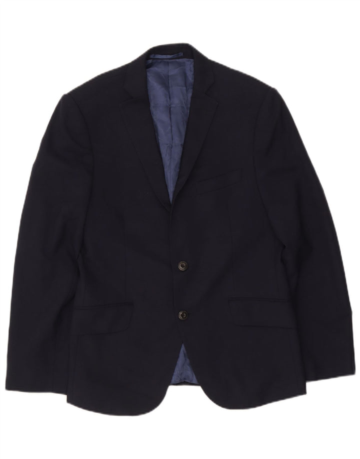 Marks & Spencer Veste blazer à 2 boutons pour homme UK 38 Bleu marine moyen Laine vierge