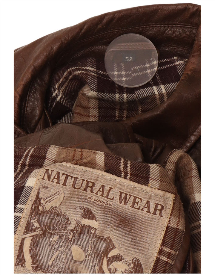 Conbipel Veste en Cuir Homme Natural Wear IT 52 XL Marron