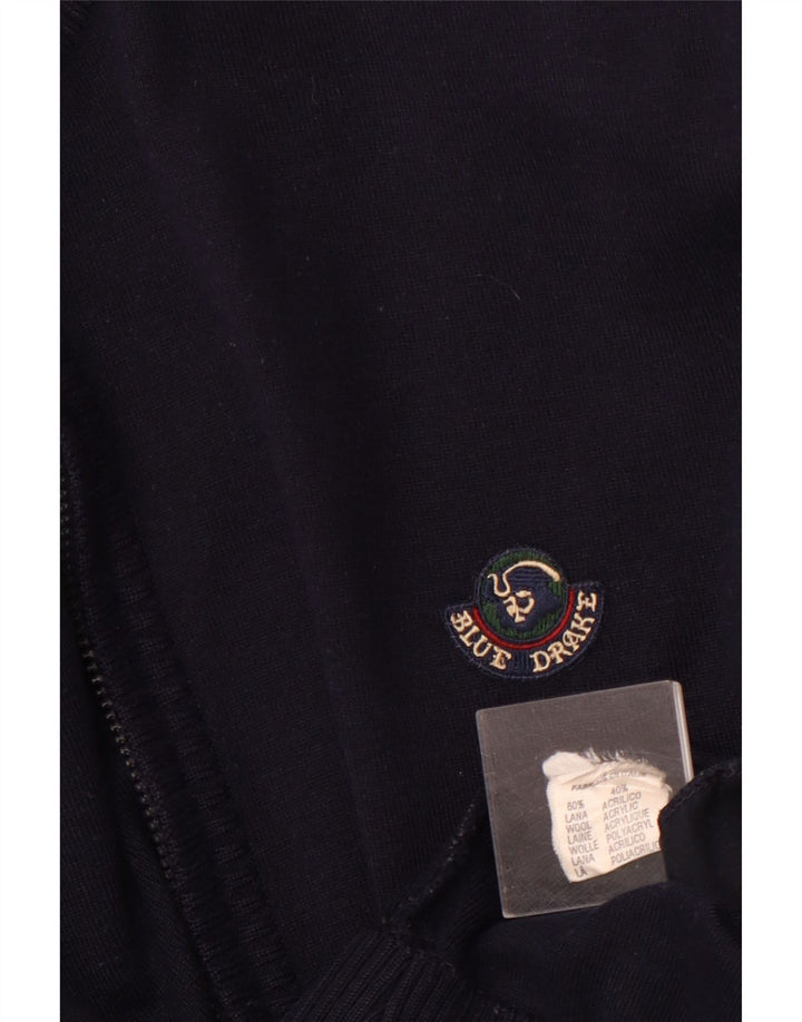 BLUE DRAKE Cardigan Homme Pull XL Bleu Marine Laine