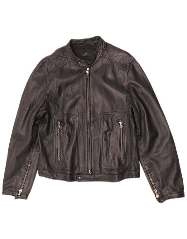 Zen Veste en cuir pour homme EU 50 Cuir noir moyen