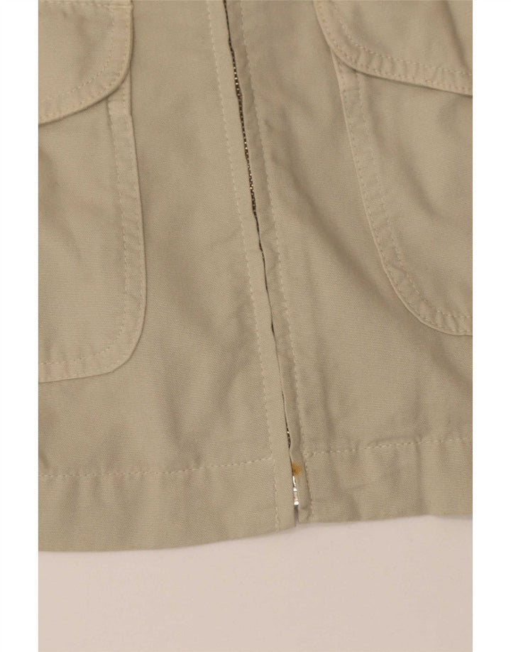 Les Copains Veste Utility Femme IT 46 Large Beige Coton
