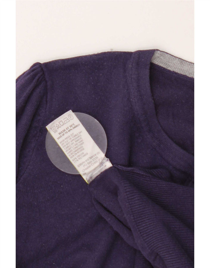 Marks & Spencer Cardigan pour femme en viscose violet moyen UK 12