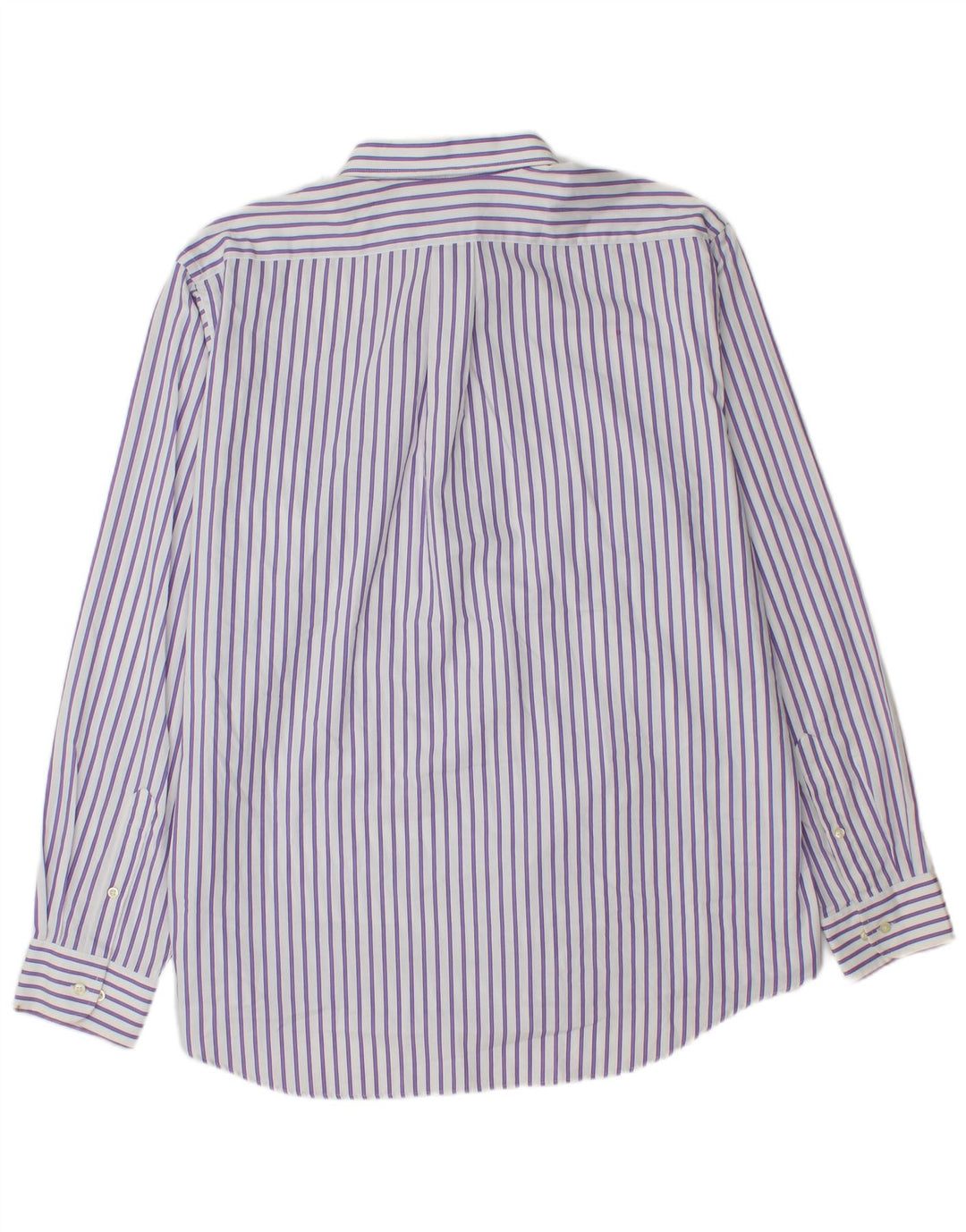 CHAPS Chemise coupe classique pour homme Taille 17 17 1/2 XL Coton rayé violet