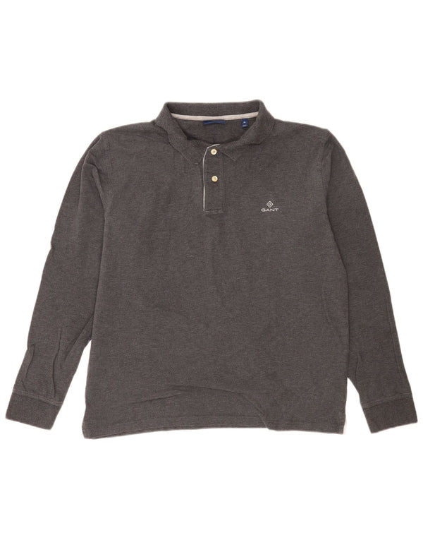 Gant Polo à manches longues homme XL gris coton
