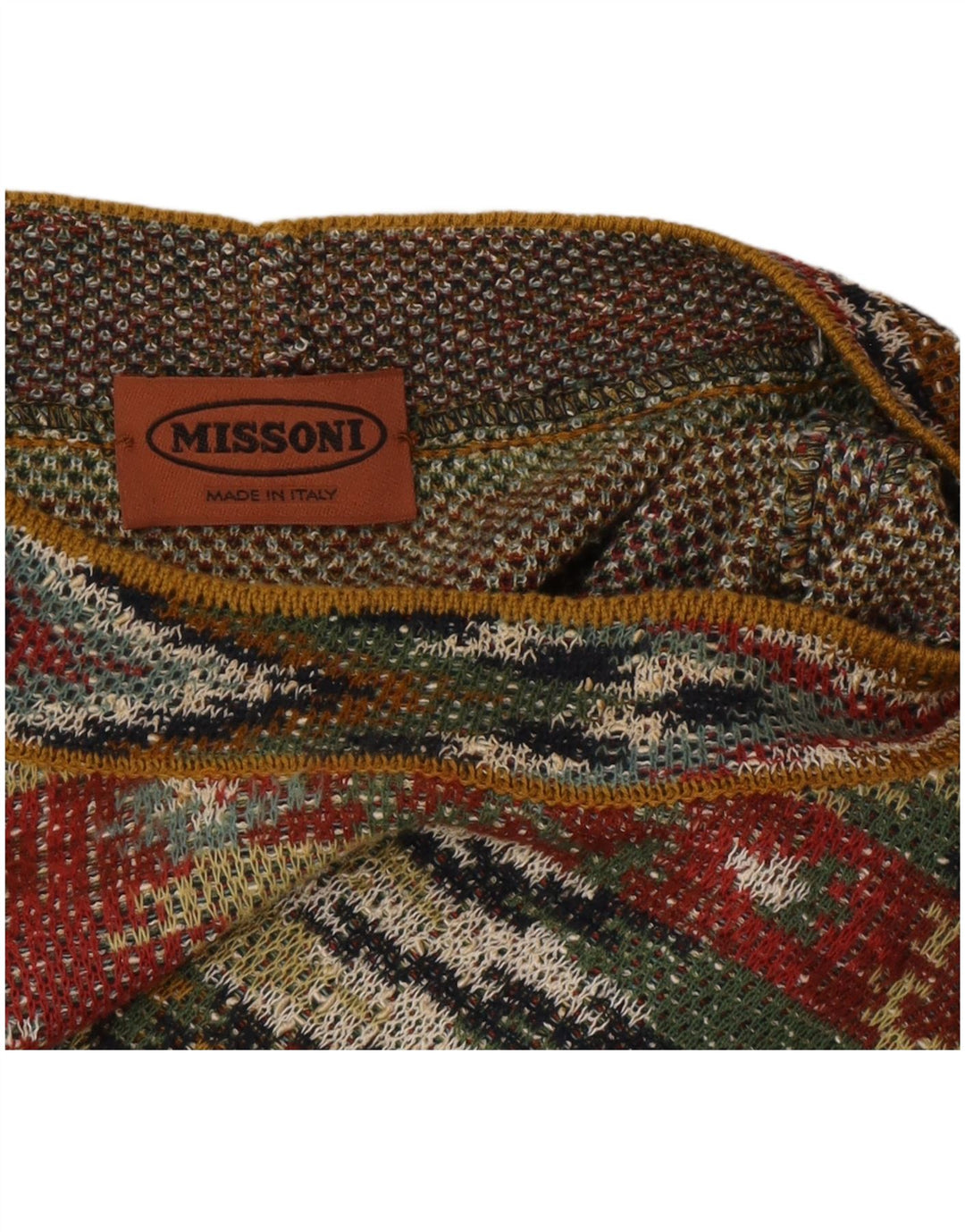 MISSONI Pull Col Rond Homme IT 54 XL Multicolore Géométrique
