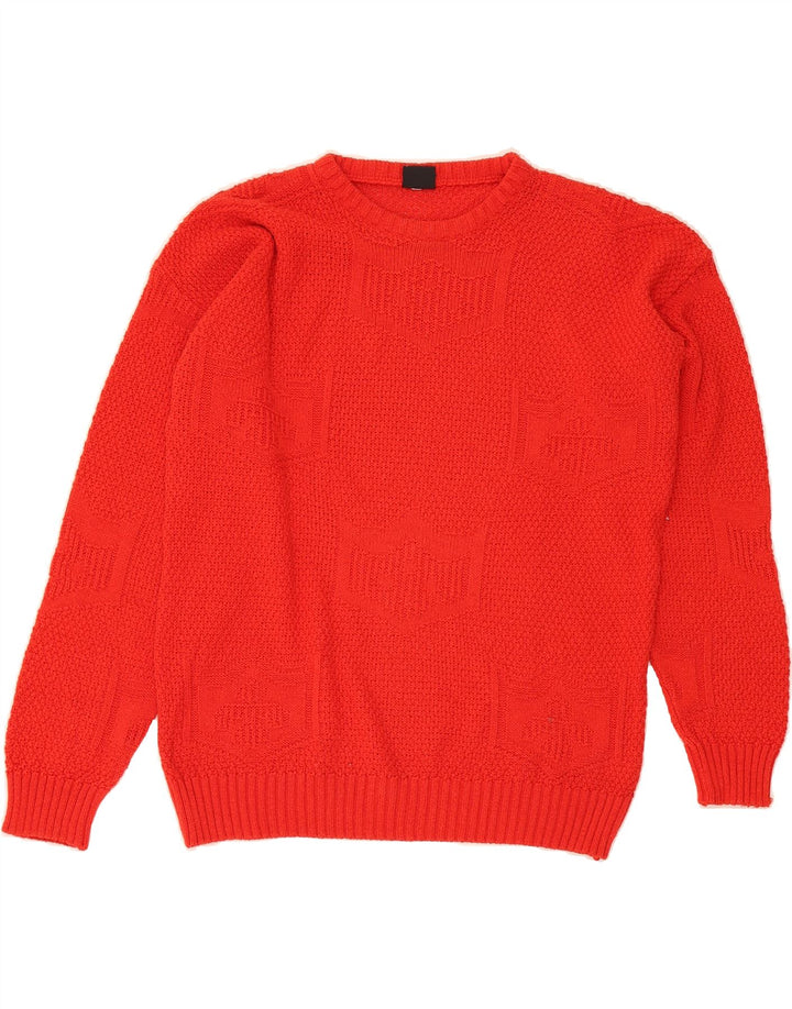 MARIA JOSE Womens Crew Neck Jumper Sweater IT 48 XL Red Vintage Maria Jose and Second-Hand Maria Jose from Messina Hembry 