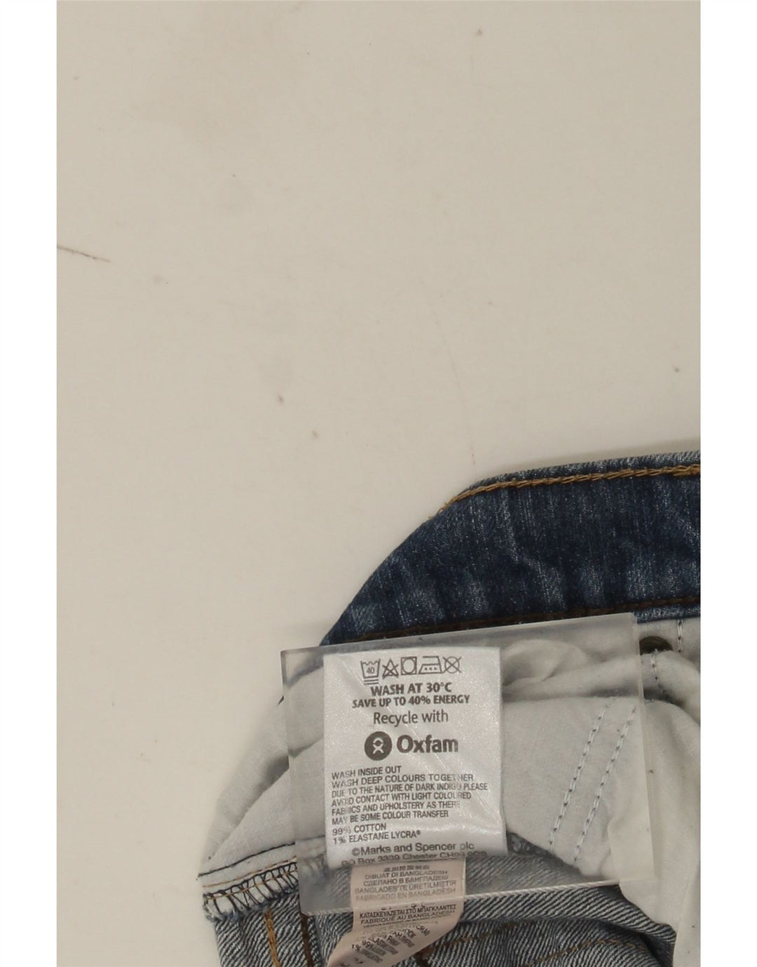 Marks & Spencer Jean droit homme W32 L31 bleu coton