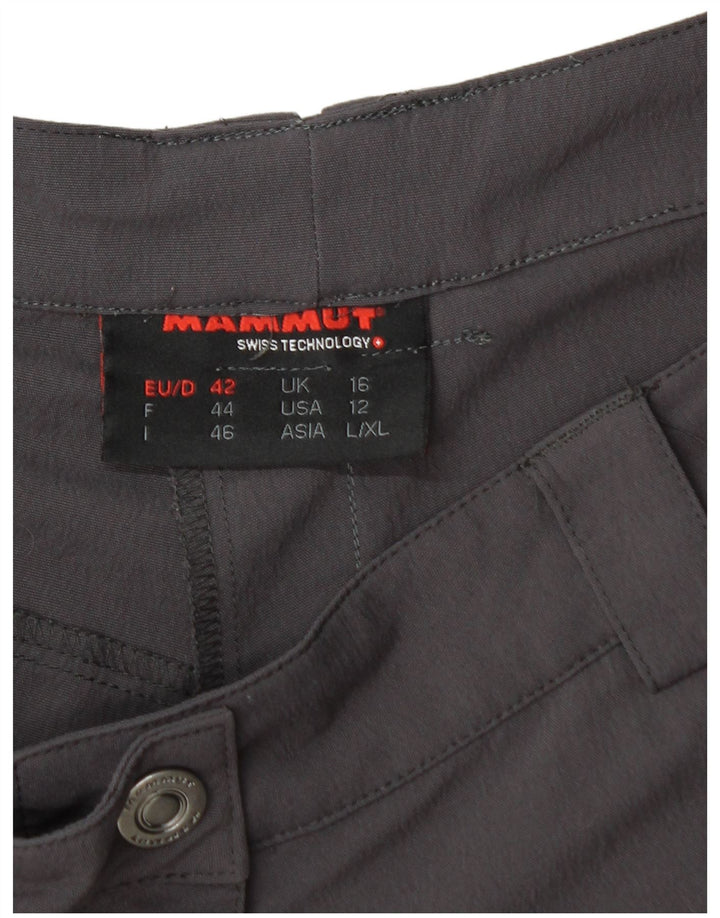 MAMMUT Pantalon cargo droit pour femme UK 16 Large W32 L32 Nylon gris
