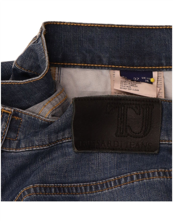 Trussardi Jean Droit W35 L32 Bleu Coton Femme